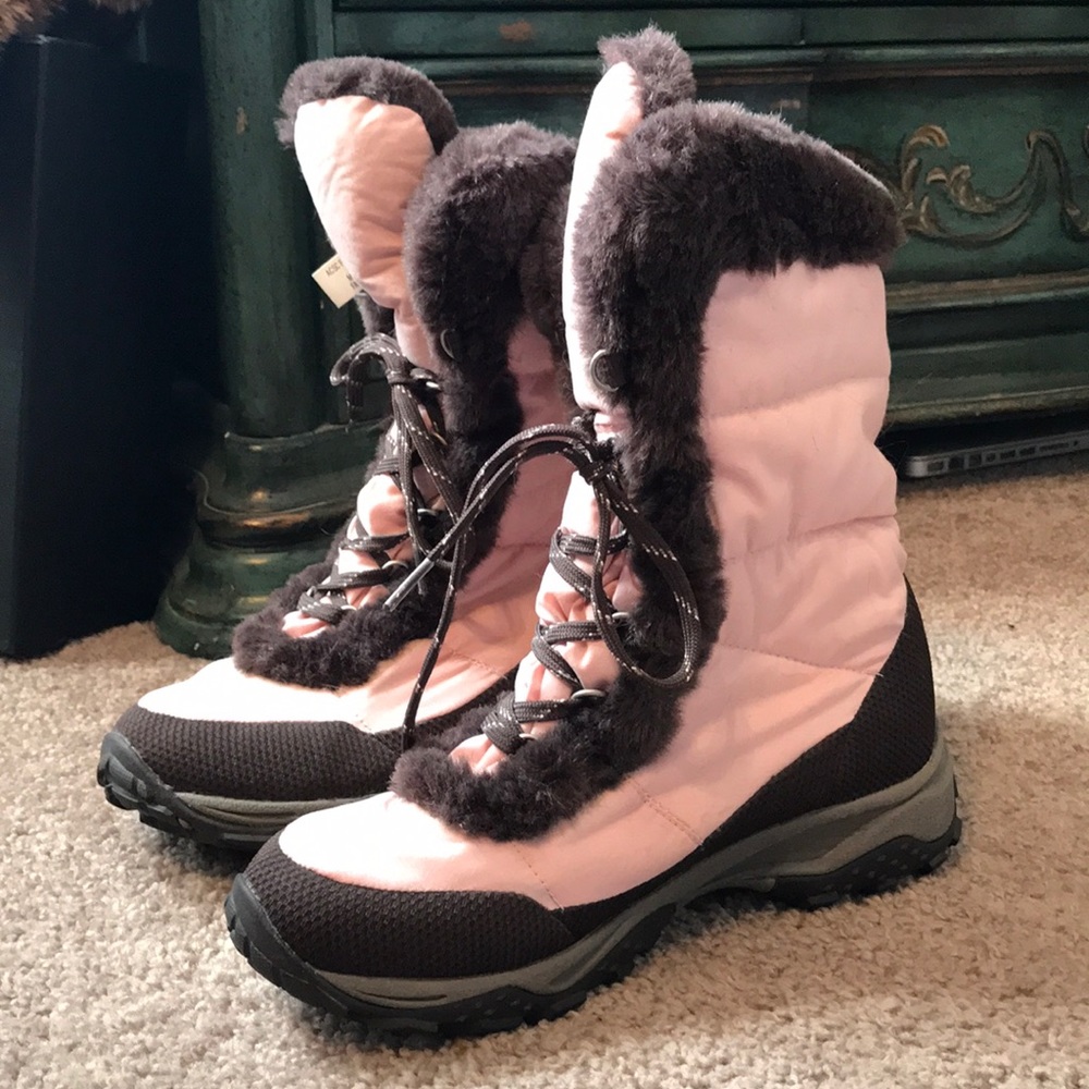 The North Face  - Pink & Brown Snow Boots